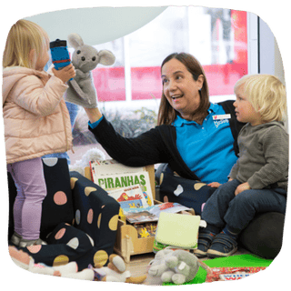 Mobile Creche Team Member and Kids